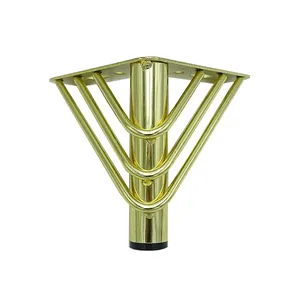 Manufacturer Direct Selling High-Quality Sofa Legs Golden Hardware Sofa Legs Triangular Metal Furniture Legs