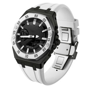 Kit de modification de montre en métal pour montre <span class=keywords><strong>G</strong></span> <span class=keywords><strong>Shock</strong></span> <span class=keywords><strong>Ga</strong></span> <span class=keywords><strong>2100</strong></span> avec lunette et bracelet en caoutchouc de silicone Timescale, bracelet pour OAK <span class=keywords><strong>G</strong></span> <span class=keywords><strong>Shock</strong></span> Ga2100 - Product Image 3