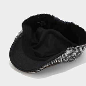 2024 Britische Vintage Twill Tweed Baskenmütze Hut Patchwork Karierte Ivy Cap für Männer Frauen Unisex Erwachsene Casual Sports Herbst Winter - Product Image 4