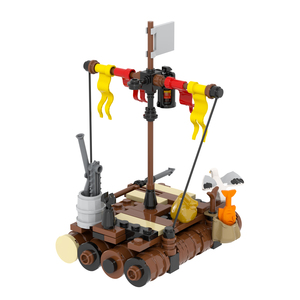 MOC5055 Modèle de radeau d'évasion insulaire médiévale, bateau de sauvetage pirate, blocs de construction en plastique DIY, jouets éducatifs pour enfants - Product Image 6