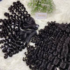 Extensions de cheveux cuticule vierges non traitées Double trame de cheveux naturelle couleur noire et personnalisée - Product Image 5