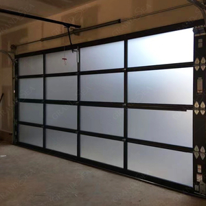 <span class=keywords><strong>Porte</strong></span> <span class=keywords><strong>de</strong></span> <span class=keywords><strong>garage</strong></span> sectionnelle automatique moderne en aluminium noir à bas <span class=keywords><strong>prix</strong></span> avec vitrage - Product Image 4