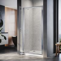 Cabine de douche à charnière pivotante de luxe-Verre trempé transparent, anti-éclats, gain de place