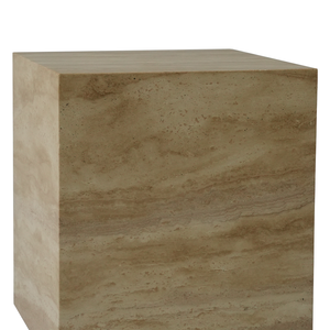 Travertine Cube โต๊ะหินอ่อนข้างโต๊ะข้าง, กล่องเส้นก๋วยเตี๋ยวแบนโต๊ะกาแฟ - Product Image 3