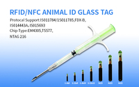 Tophonesty - Chip RFID de Biovidrio Implantable e Impermeable para Animales, Gatos y Perros, Etiqueta de Tubo de Vidrio para Entrada/Salida, 134.2kHz ISO11784/11785
