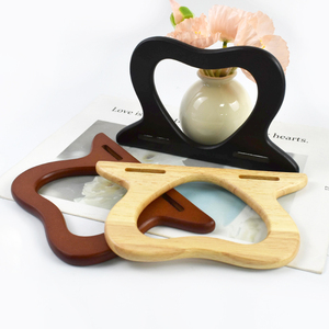 Meetee XP257 17.7*11cm Asas <span class=keywords><strong>de</strong></span> Madera Elegantes en Forma <span class=keywords><strong>de</strong></span> Corazón para Bolsos <span class=keywords><strong>de</strong></span> <span class=keywords><strong>Ganchillo</strong></span> DIY, Bolsos Tote, Accesorios para Bolsos - Product Image 6