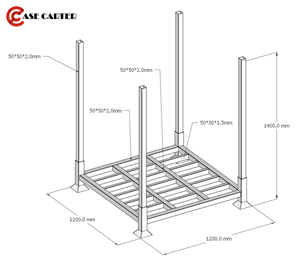 折り畳み式Moavable取り外し可能ポータブルパレットラックOEMカスタマイズ - Product Image 4