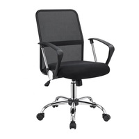 Chaise de bureau en maille noire à hauteur réglable, pivotante à 360°, très vendue ° Chaise de bureau pivotante pour le bureau, la maison et l'étude