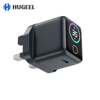 Chargeur mural USB-C portable mini GaN 35W à charge rapide avec écran TFT intelligent pour téléphones et tablettes – Vente en gros OEM