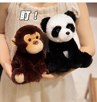 Venta al por mayor animales de peluche de tamaño real Animal de peluche sentado elefante Rana jirafa vaca Tigre Panda mono juguetes de animales de peluche