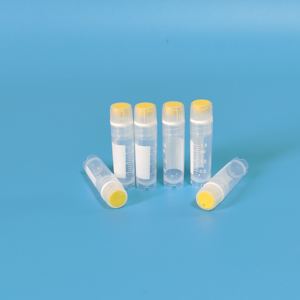 Tubos de Armazenamento Criogênico Graduados com Área de Escrita, PP Transparente e Tampas Coloridas para Fácil Identificação de Amostras - Product Image 2