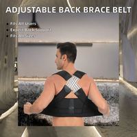 Ceinture de soutien dorsal portable, respirante et douce, correcteur de posture, soutien lombaire pour le dos voûté, bretelles réglables