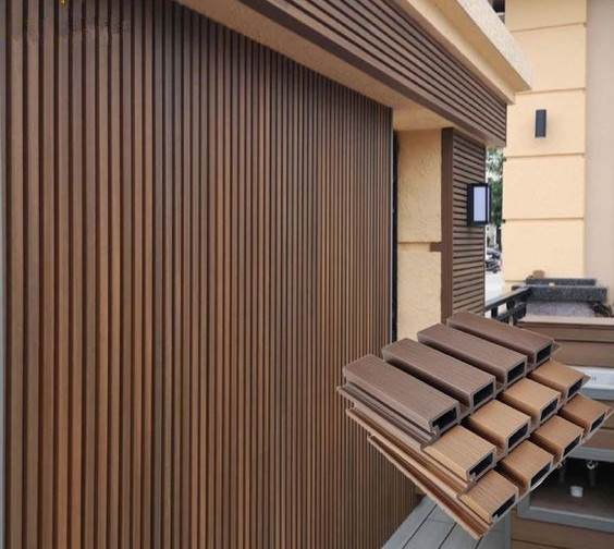 Waterproof Plastic Wood Composite 219x26x2900 WPC Exterior Wall Panel Wall Cladding