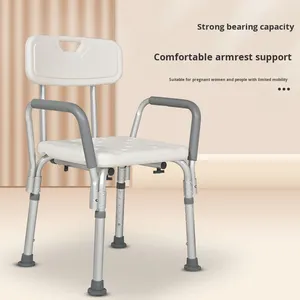 Reposabrazos de silla de ducha de baño médico Altura ajustable Bañera Asiento para ancianos - Product Image 5