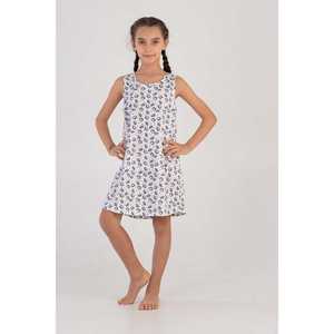 Vestido Largo hasta la Rodilla para Niñas, Estilo Dulce, de Algodón, con Tirantes Gruesos y Estampado de Flores con Volantes, para Otoño, Tallas 3-4/9-10 - Product Image 4