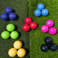 Balles d'entraînement de golf deux pièces multicolores balle professionnelle double couche mini balles de golf colorées aides à l'entraînement intérieur extérieur