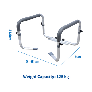 Cadre <span class=keywords><strong>de</strong></span> soutien pour toilettes portable, réglable, léger, robuste et antidérapant, une barre <span class=keywords><strong>de</strong></span> sécurité pour les personnes âgées, à domicile et à l'hôpital - Product Image 2