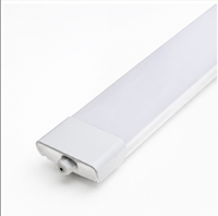 Lampu LED Linear Batten T8 ROMAS IP65 Tahan Air, Dapat Diredupkan, CRI 80,  Berbahan Aluminium PC untuk Gudang dan Garasi