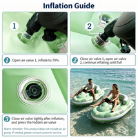 Jet ski gonflable motorisé, bateau électrique flottant pour piscine avec propulseur sous-marin pour enfants et adultes, sports nautiques d'été en plein air sur le lac