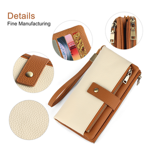 RFID Blocking Anti-theft Women's Wallets Card Holder Multi-functional Trifold Short Money Clips Retro Large Capacity Coin <b>Purses</b> - Product Image 5