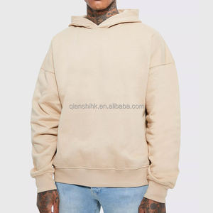 Haute qualité pull lourd Vintage 100% coton à capuche goutte épaule français éponge 460 Gsm surdimensionné sweats à capuche vierges pour hommes - Product Image 3