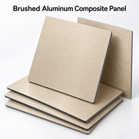 Panneau composite en aluminium brossé, finition or champagne, 4 mm, taille personnalisée pour panneaux muraux intérieurs sur mesure