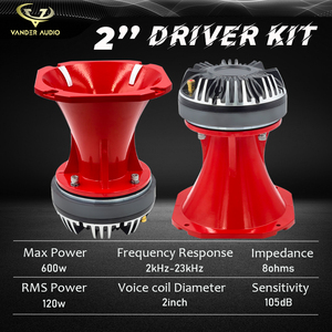 Altoparlante professionale Audio MAX 600W <span class=keywords><strong>2</strong></span> pollici sistema Audio in alluminio Driver corno rosso titanio compressione Driver Kit - 8 <span class=keywords><strong>ohm</strong></span> - Product Image 2
