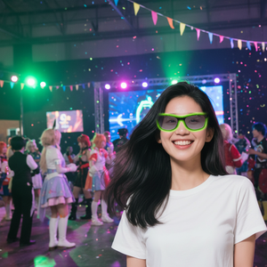 Gafas de Sol Cuadradas con Cable EL Portátiles para Fanáticos del Fútbol, <span class=keywords><strong>Zona</strong></span> de Aficionados, Regreso a Clases, Graduación, Boda, Cumpleaños, Ramadán, Decoración Patriótica - Product Image 3