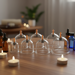 Juego de Ventosas Gua Sha GYT con Copas de Silicona y Plástico de Grado Alimenticio Ecológicas, Tamaños 1-8, Adelgazamiento Corporal y Cuidado de la Salud - Product Image 1