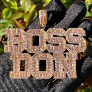 Pendentif personnalisé en moissanite avec nom, style Hip Hop, breloques VVS Iced Out, pendentif lettre en argent 925, pendentif en moissanite sur mesure - Product Image 2