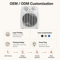 Mini radiateur soufflant portable compact avec thermostat, chauffage électrique pour pièce, 3 modes, 2000W, contrôle automatique, ignifuge, pour bureau