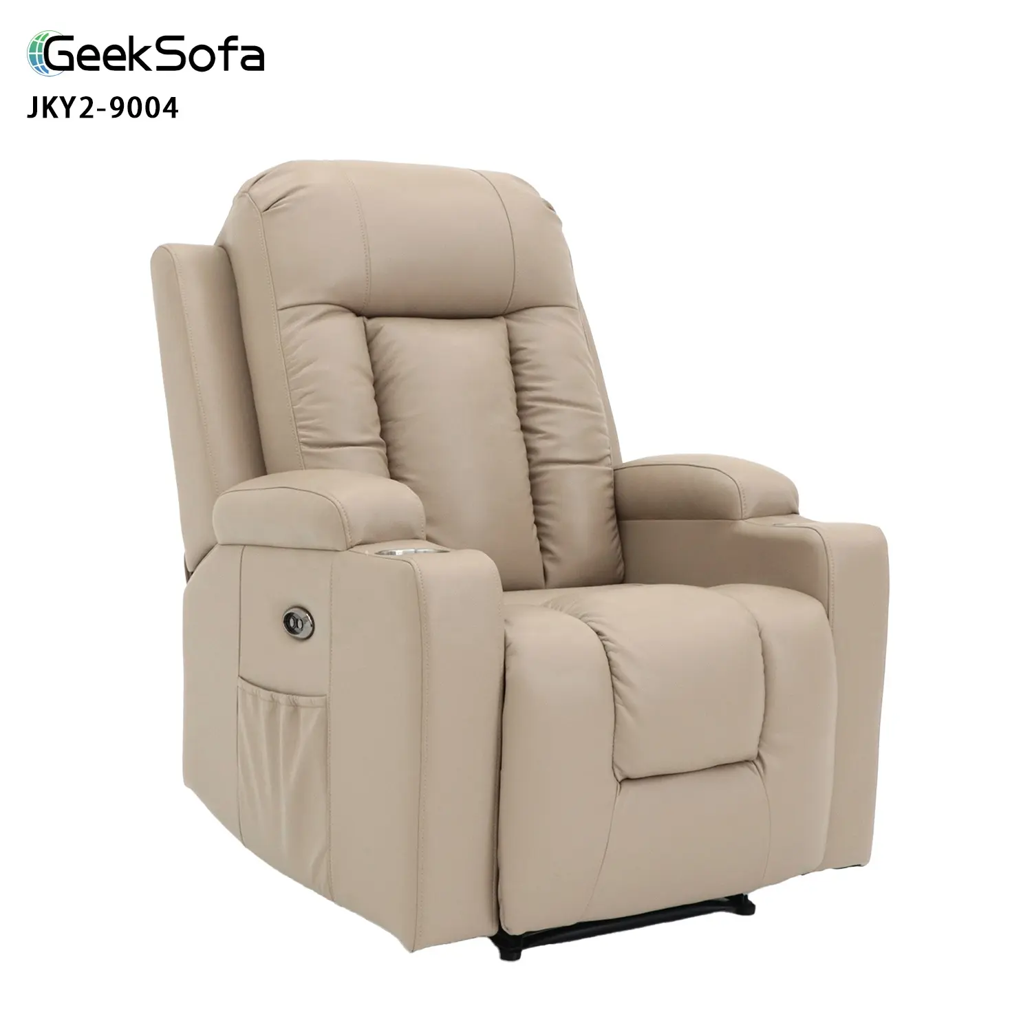 Geeksofa Factory Wholesale Lazy Boy Air Leather Power Electric Recliner Chair with Massage and Heat for Living Room Furniture