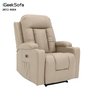Geeksofà fabbrica all'ingrosso pigro ragazzo in pelle di energia elettrica sedia reclinabile con massaggio e calore per soggiorno mobili