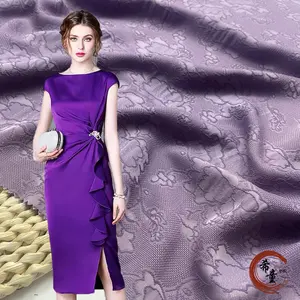 Fornecedores 100% poliéster alta qualidade tecido de cetim moda feminina acetato para vestidos