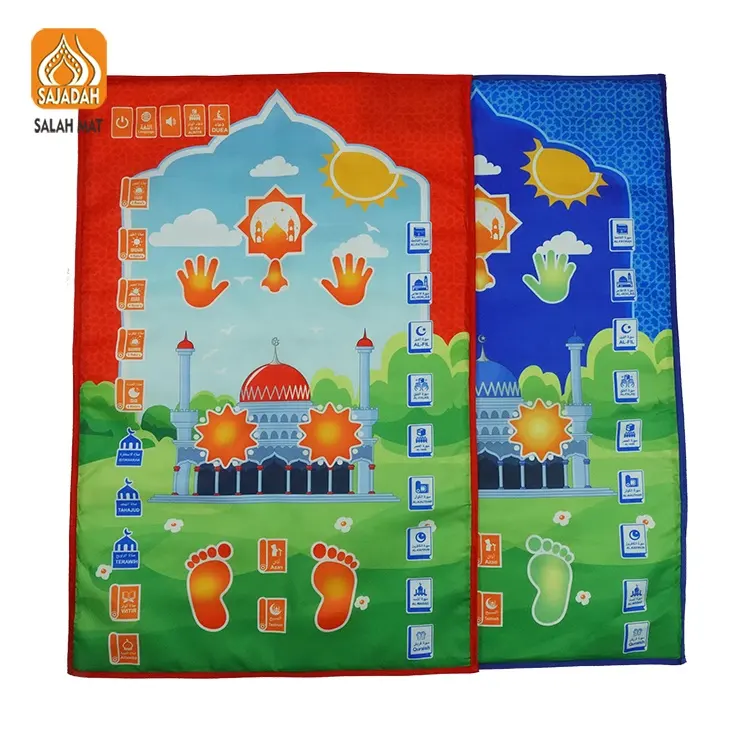 Tapete interactivo electrónico educativo para niños, alfombra de oración Islámica, de priere tapislázuli, manta de adoración musulmana