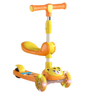 <span class=keywords><strong>Monopattino</strong></span> per Bambini ad Altezza Regolabile con <span class=keywords><strong>3</strong></span> Ruote in PU, Pieghevole in Plastica e Alluminio, Giocattolo con Musica per Neonati e Bambini - Product Image 2