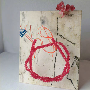 Pulsera de Cuentas de Corindón con Forma de Ábaco de Alta Calidad, Precios al por Mayor, Piedra Preciosa Sintética, Joyería de Regalo - Product Image 3