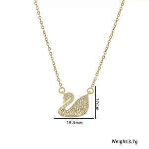 New Stainless Steel <strong>Jewelry</strong> Elegant Temperament White <strong>Swan</strong> Fine <strong>Jewelry</strong> Sets Zircon Necklaces for Women Necklace - Product Image 3