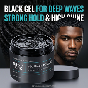 Pomata per Onde 360 Private Label per Uomo, <span class=keywords><strong>Cera</strong></span> per Capelli a Base d'Acqua per Onde Naturali, Tenuta Media, Lucentezza Elevata, 150g OEM - Product Image 2