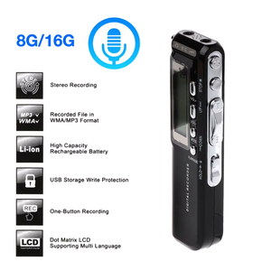 Chuyên NGHIỆP 4GB/8GB/16GB USB ghi âm giọng nói MP3 USB kỹ thuật số âm thanh ghi âm thanh với màn hình LCD - Product Image 2