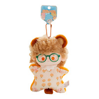 Porte-clés en peluche Kawaii à boucles volumineuses, figurine animale compagnon de table, ornement suspendu pour sac à dos, vente en gros transfrontalière