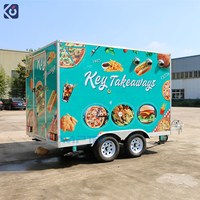 CAMPTRL Fast Mini Food Truck entièrement équipé, remorque de restaurant mobile, remorque alimentaire carrée, chariot à glaces et desserts