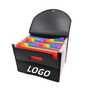 X515 Fancy Accordion File Folders 13 24 Pockets Letter Size A4 Pp Plastic Black Accordion File Organizer Custom Logo Accepted Co - Product Image 1