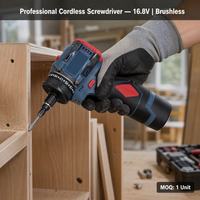 Tournevis sans fil pour l'assemblage de meubles |   Tournevis électrique sans balais 16,8 V pour le bricolage |   Kit d'outils de réparation domestique LED 45N.m