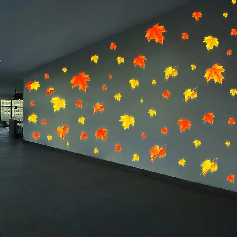 160W açık çırpınan ve dinamik düşmüş yaprak atmosfer yaratıcı projeksiyon ışığı su geçirmez duvar dekorasyon