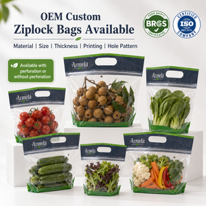 Sacs Ziplock Trapézoïdaux en BOPP de Qualité Alimentaire Anti-Buée à Trois Soudures Latérales pour Emballage de Légumes en Feuilles avec Logo Personnalisé – Vente en Gros - Product Image 6