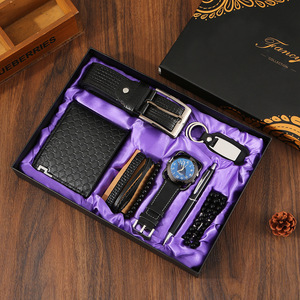 Set Regalo Aziendale Popolare: Orologio, Bracciale, Portafoglio, Cintura in Confezione Regalo Personalizzata per Regalare a <span class=keywords><strong>Papà</strong></span> per San Valentino - Product Image 1