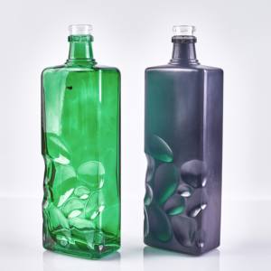 Botol Minuman Keras Whiskey Kaca Segel Datar Unik Kreatif Grosir Pabrik, Hot Stamping, Kapasitas Dapat Disesuaikan untuk Minuman - Product Image 3