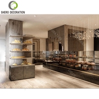 Mobilier de boulangerie en verre de luxe personnalisé pour la décoration intérieure de vitrine pour gâteaux