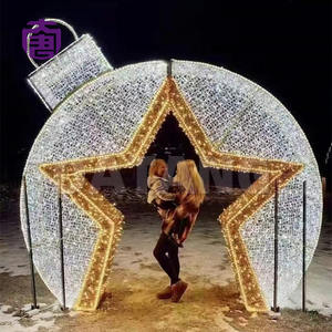 Arco de Navidad 3D con Bolas LED, Decoración Luminosa, Resistente al Agua IP65, para Uso en Exteriores, Fiestas y Bodas - Product Image 3